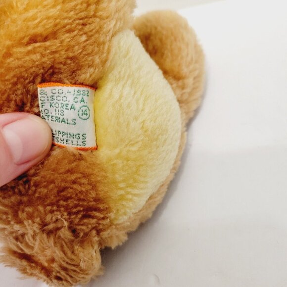 Vtg 1982 Tan Brown Dakin Hard Nose Eyes Teddy Bear Plush Stuffed Animal Toy - Picture 6 of 7